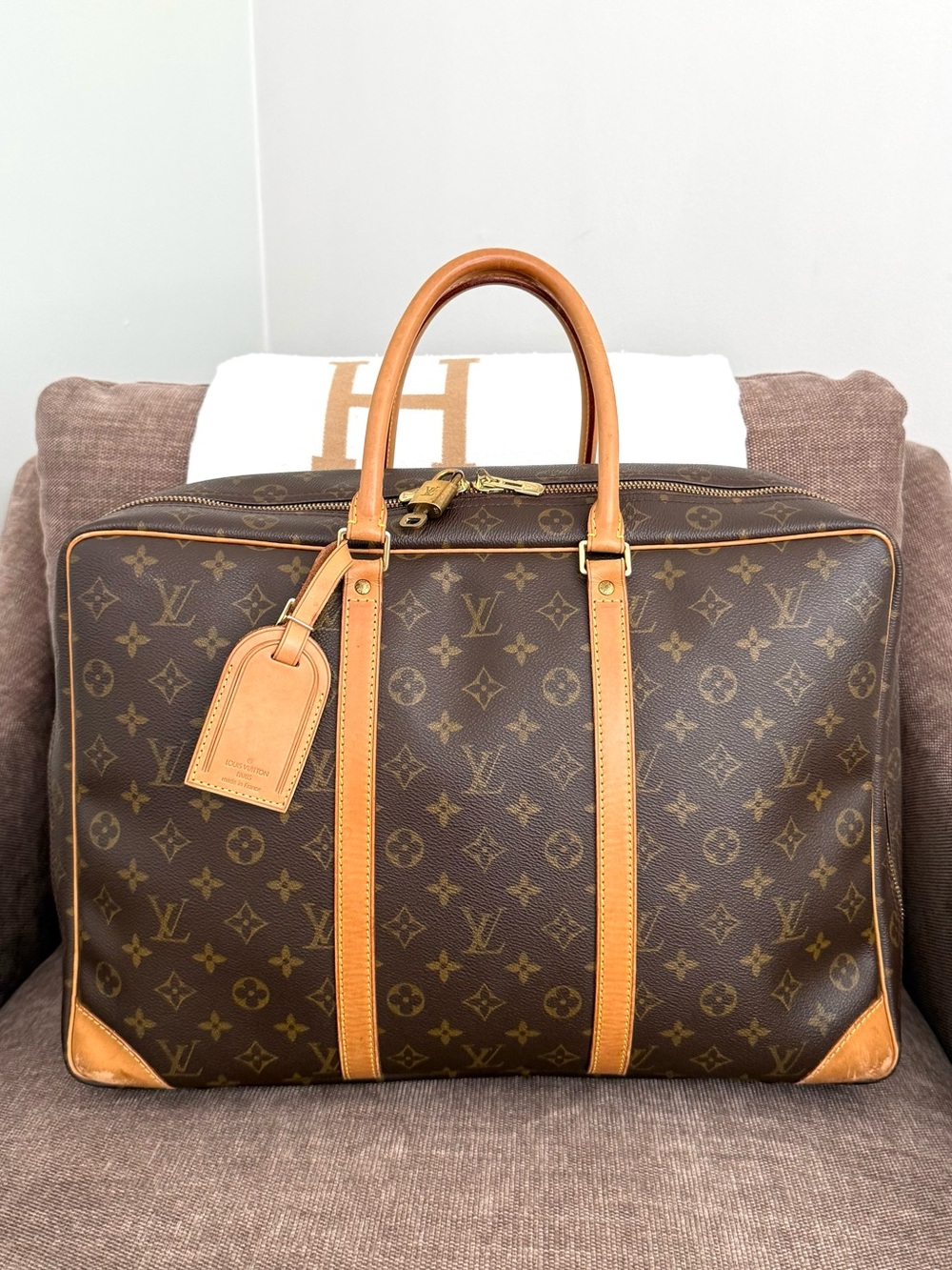 Authentic Louis Vuitton Sirius 45 travel bag brown monogram M41408 LV unisex - Picture 3 of 16